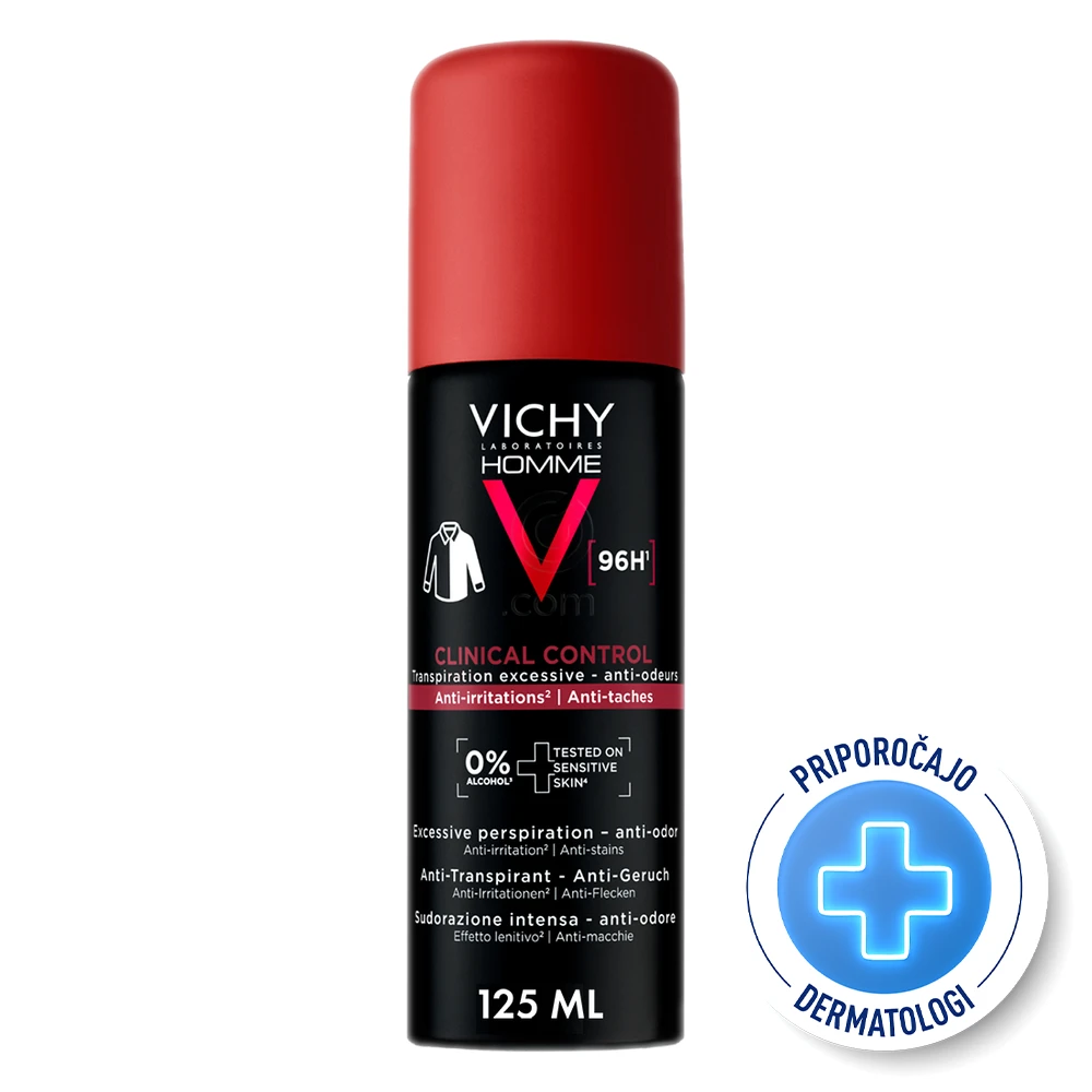 Vichy Homme Clinical Control, antiperspirant sprej proti potenju (125 ml)