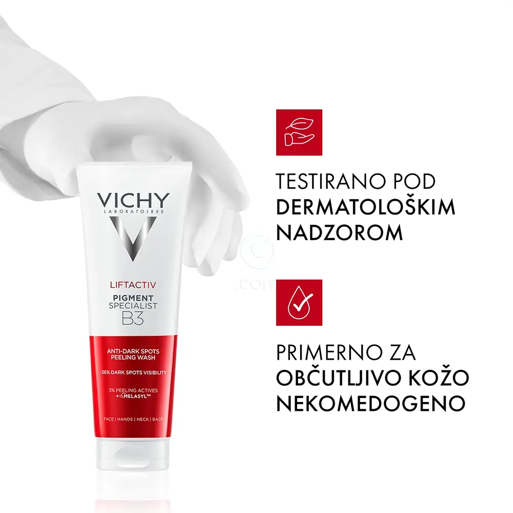 Vichy Liftactiv Pigment Specialist B3, čistilni piling gel proti temnim lisam (125 ml)