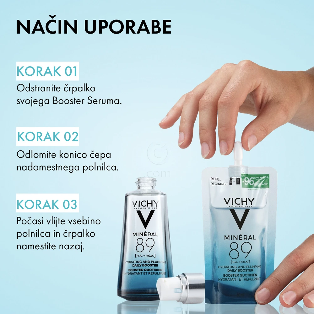 Vichy Mineral 89 Booster, nega za obraz za vse tipe kože - Refill (50 ml)