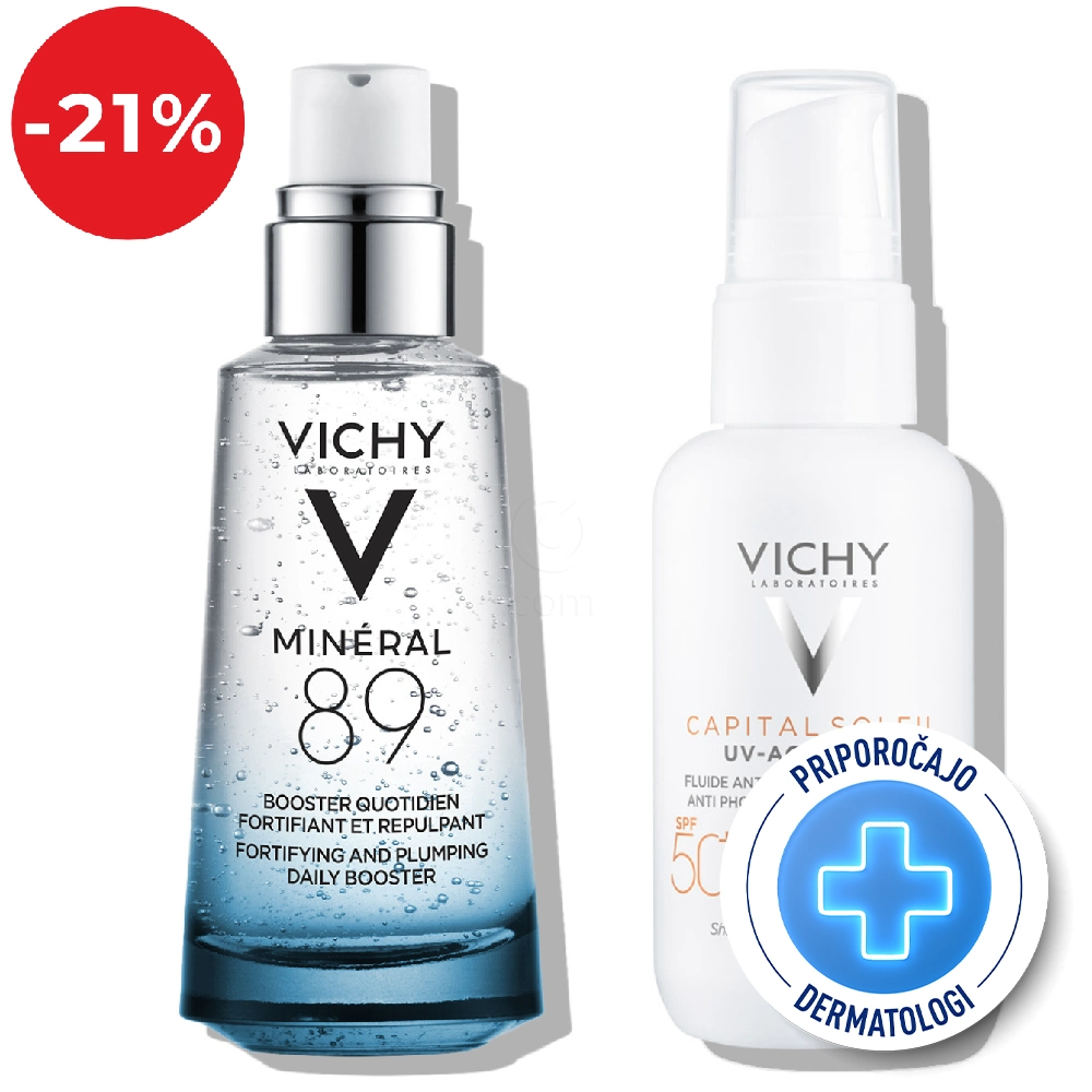 Vichy Mineral 89 in Capital Soleil, poletni vlažilni protokol (50 ml + 40 ml)