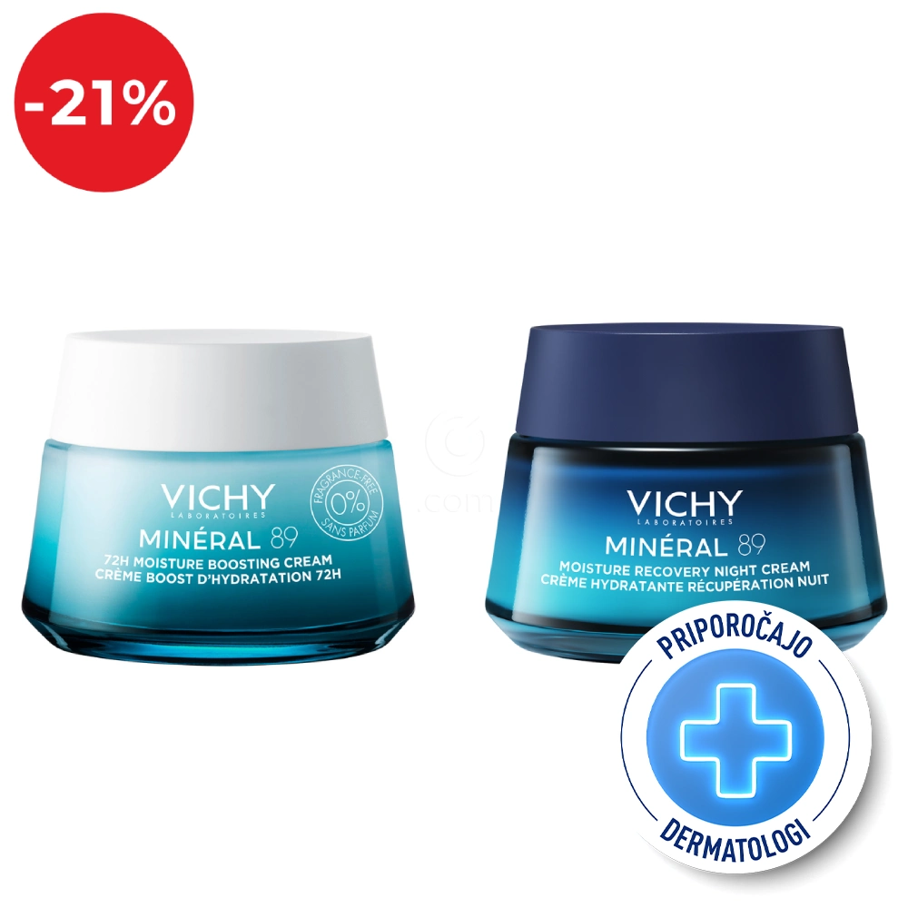 Vichy Mineral 89, protokol za intenzivno vlaženje za dan in noč ( 2 x 50 ml)