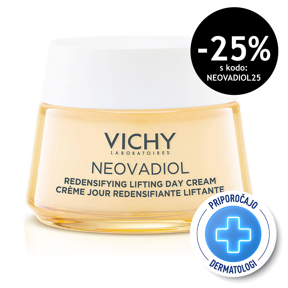 Vichy Neovadiol, dnevna nega za gostoto in polnost kože v menopavzi - za normalno in mešano kožo (50 ml)