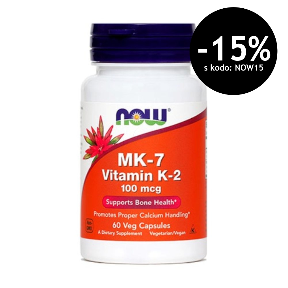 Vitamin K-2 - MK-7 NOW, kapsule (60 kapsul)