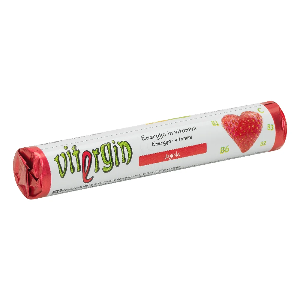 Vitergin, sadni bonbon z vitamini - jagoda (32 g)