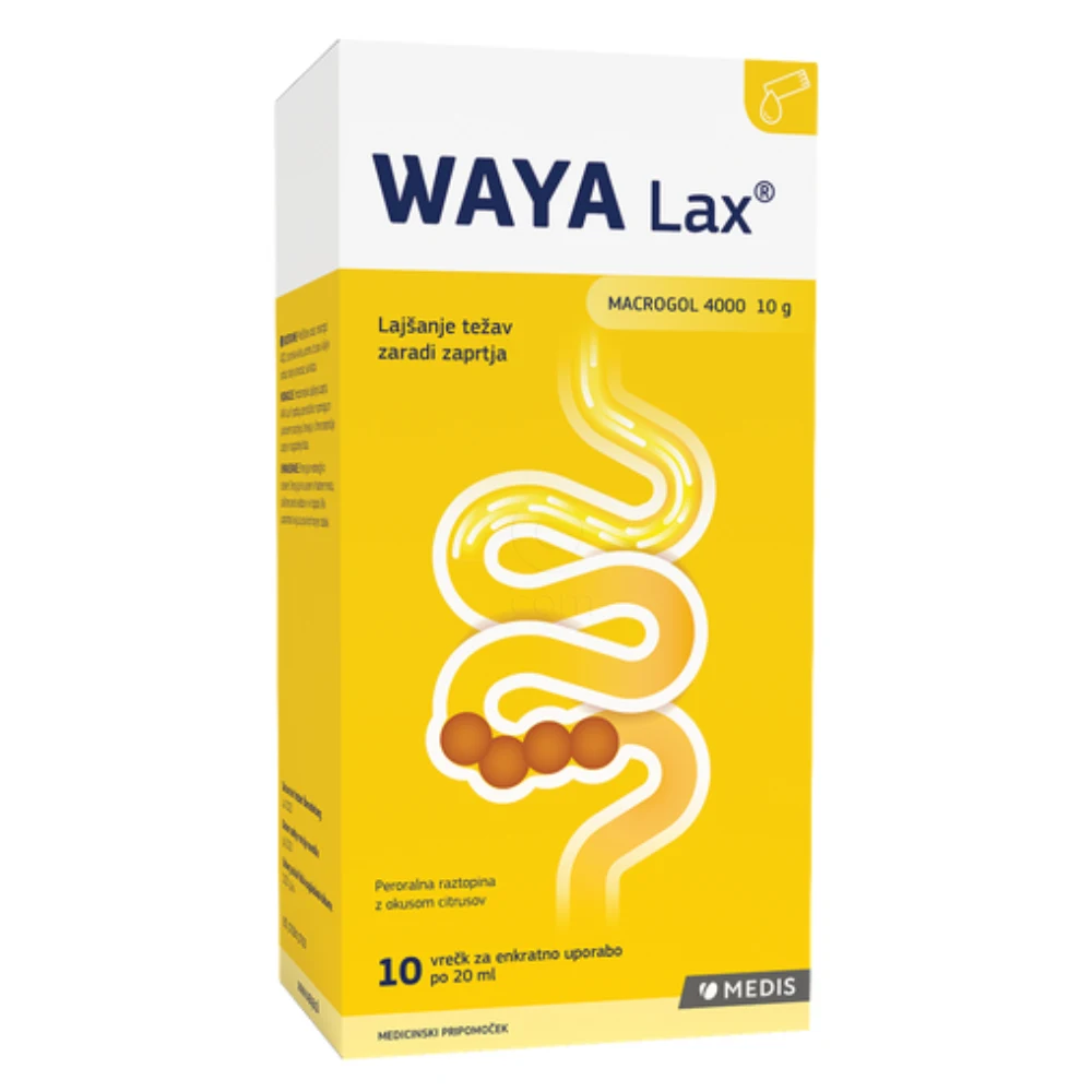Waya Lax, peroralna raztopina - vrečke (10 x 20 ml)