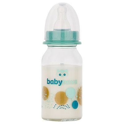 Baby-Nova, steklena steklenička - 2 različna motiva (120 ml)