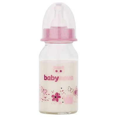 Baby-Nova, steklena steklenička - 2 različna motiva (120 ml)