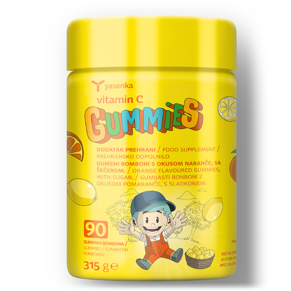 Yasenka Vitamin C Gummies, gumijasti bonboni (90 bonbonov)