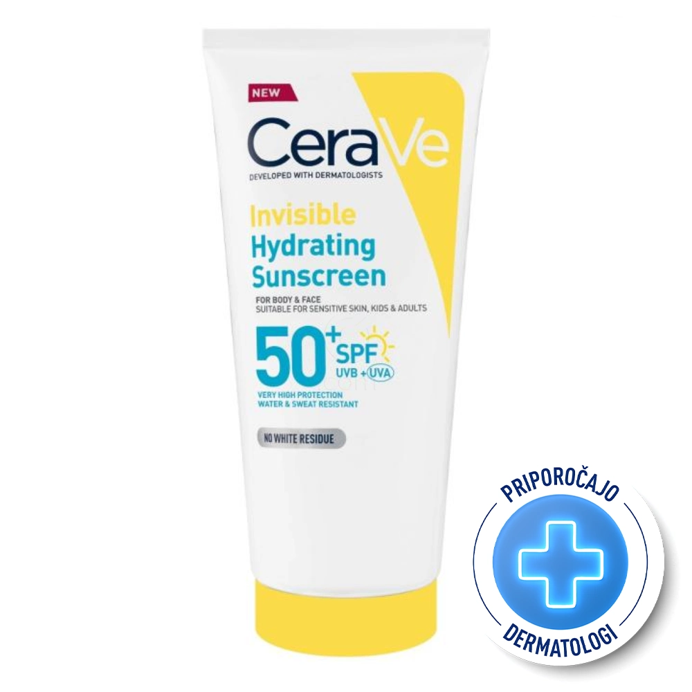 CeraVe, nevidni losjon za zaščito pred soncem - ZF50+ (177 ml)