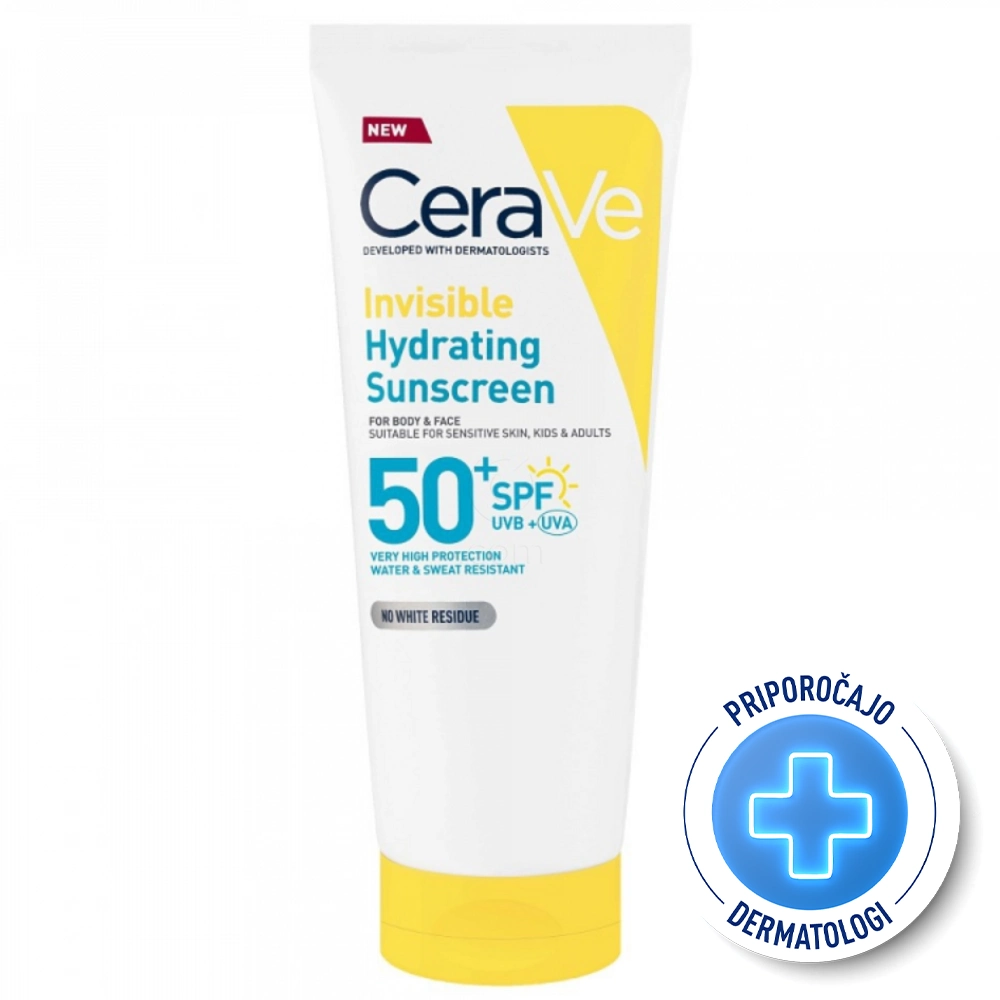 CeraVe, nevidni losjon za zaščito pred soncem - ZF50+ (75 ml)