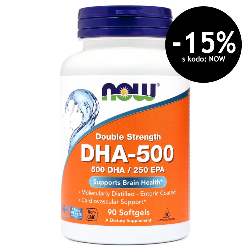 DHA NOW 500 mg, kapsule (90 mehkih kapsul)