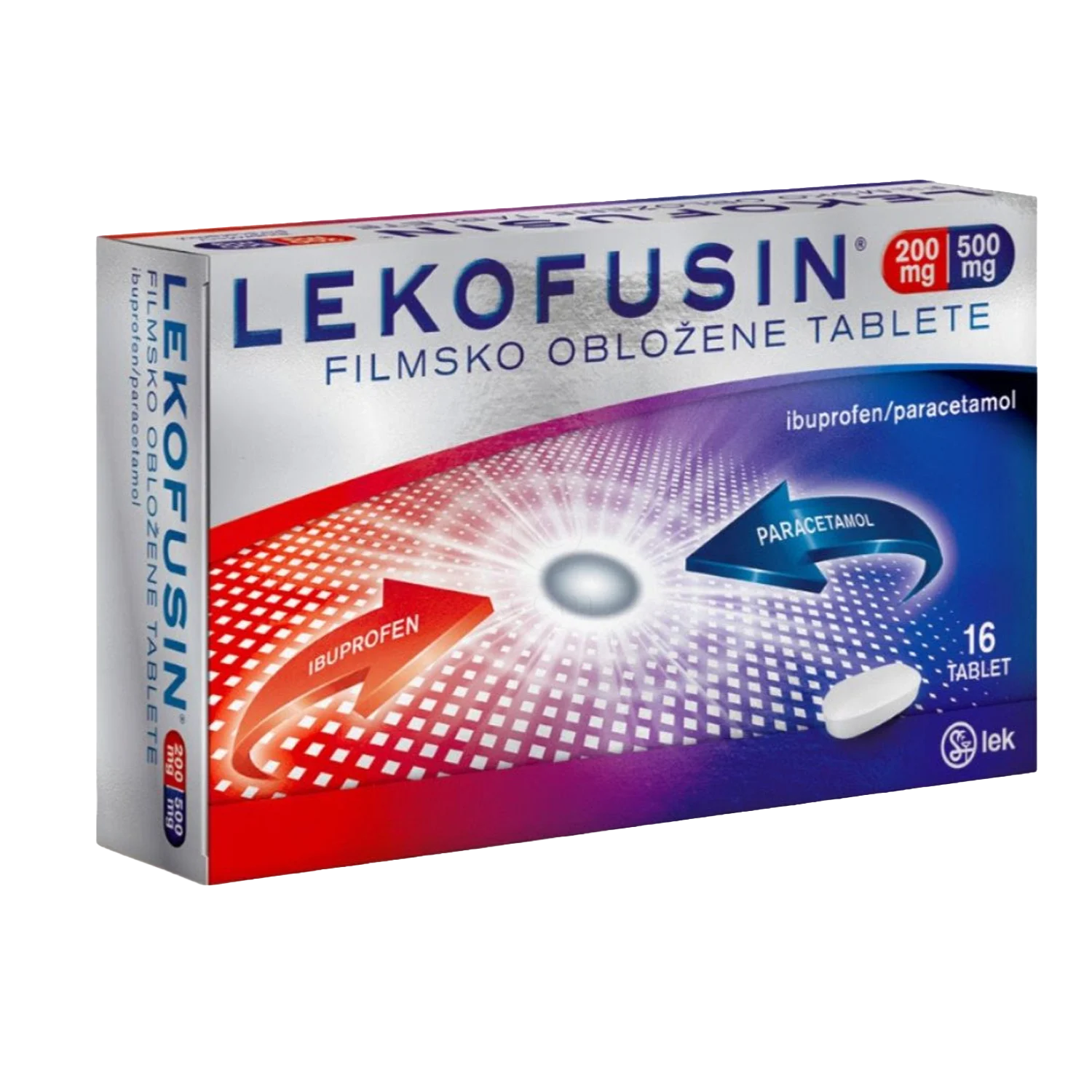 Lekofusin 200 mg/500 mg, filmsko obložene tablete (16 tablet)