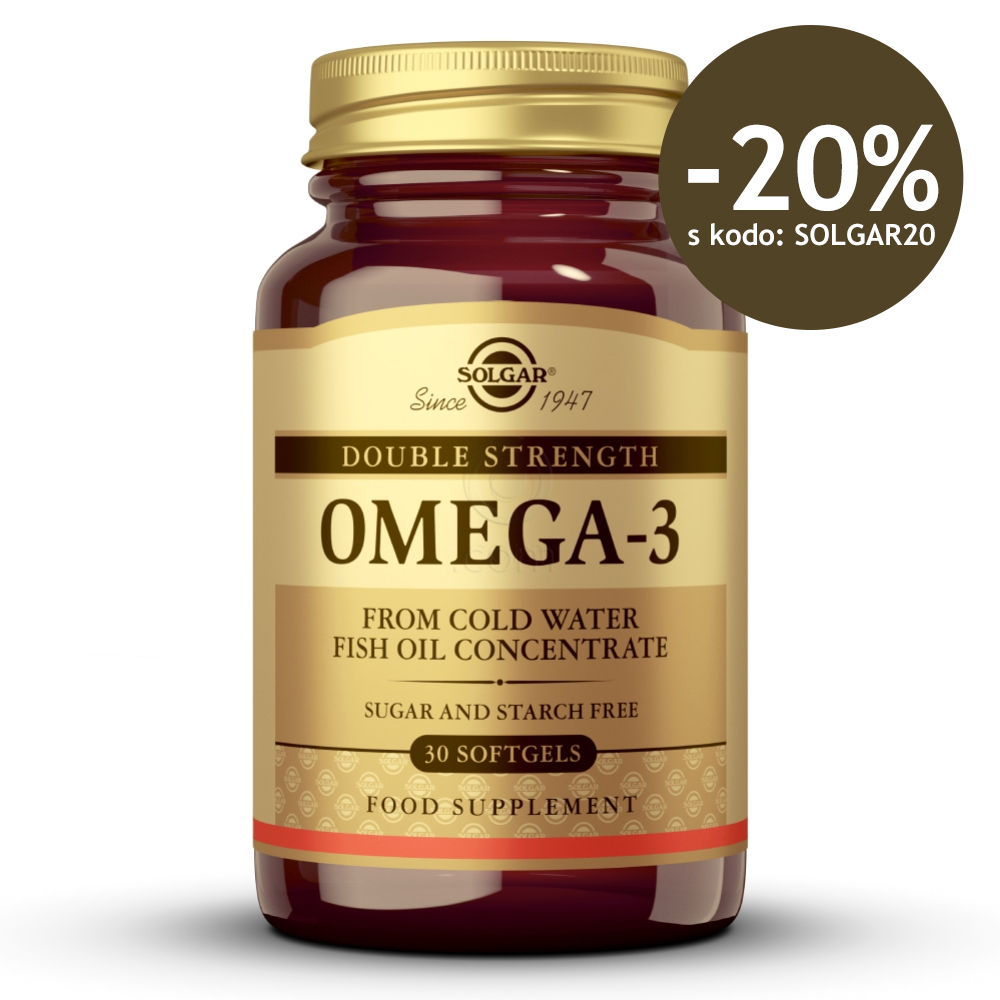 Solgar Omega-3 Double Strength, kapsule (30 kapsul)
