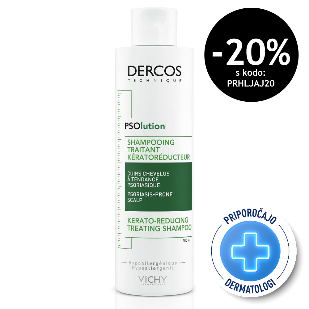 Vichy Dercos PSOlution, šampon za lasišče, nagnjeno k luskavici (200 ml)
