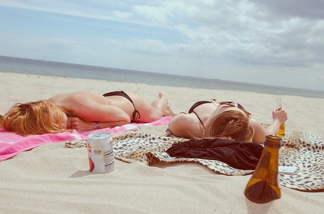 sončenje na plaži