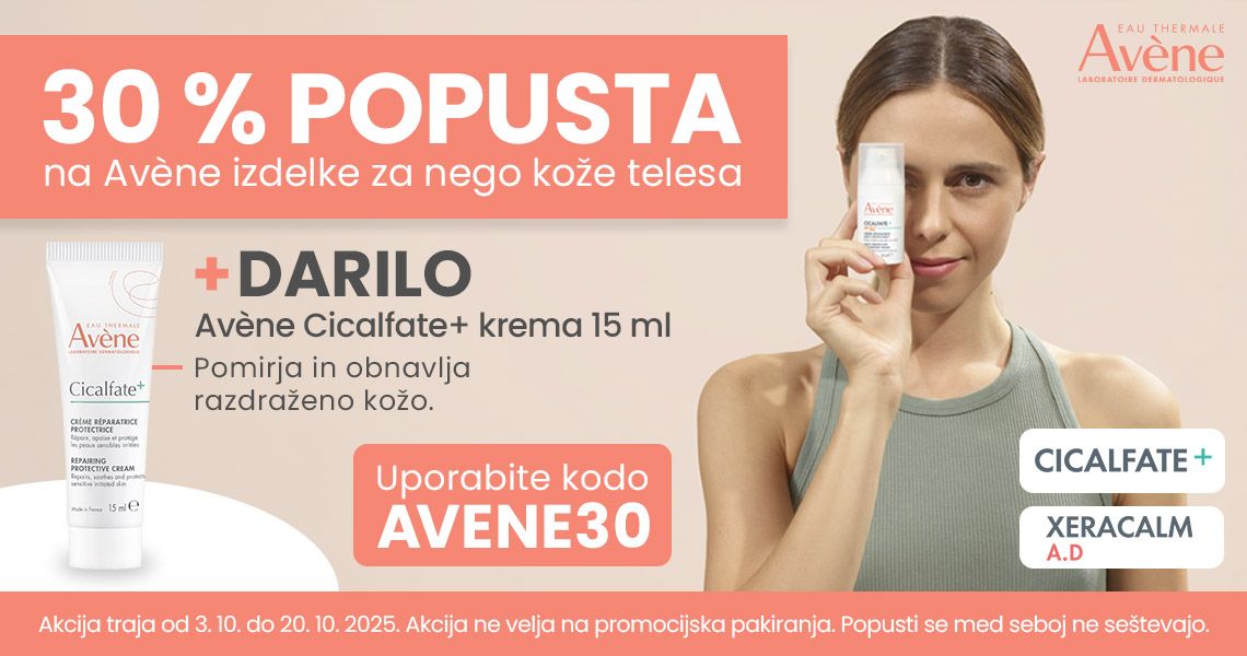 Avene nega telesa (-30%). Koda za popust AVENE30