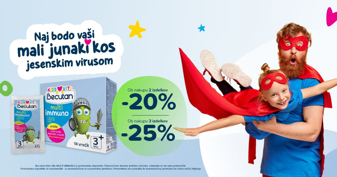 Izbrani izdelki Becutan so vam na voljo do 25% ugodneje.