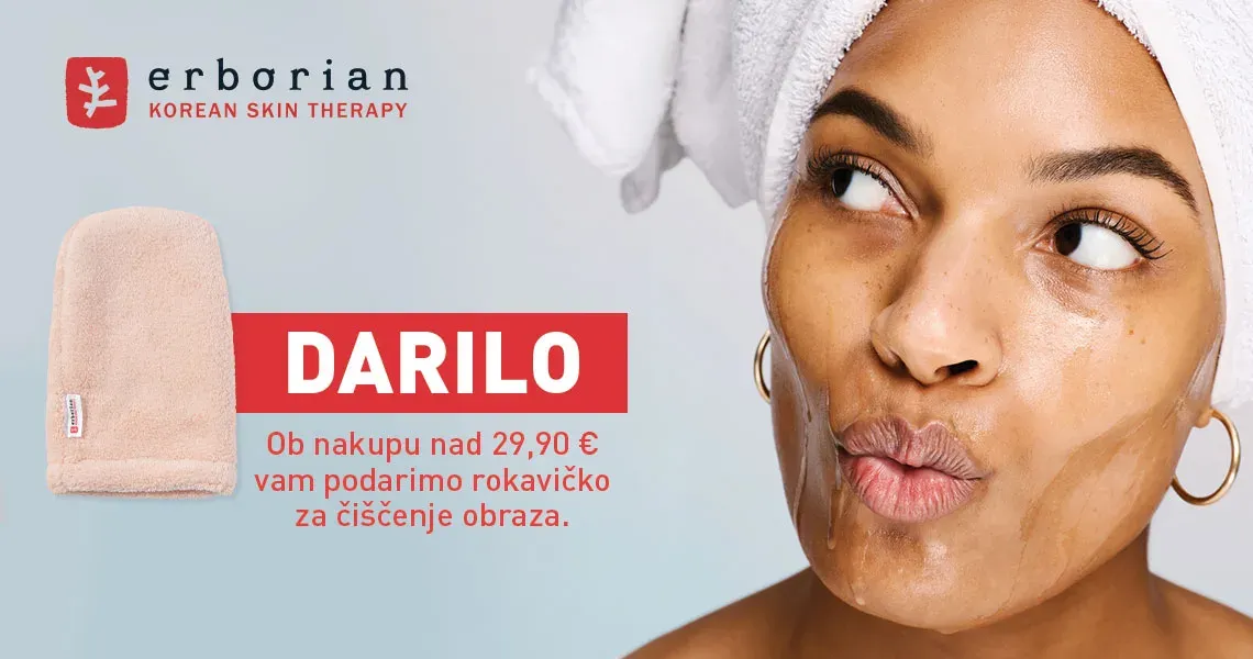 Erborian nad 29,90 € = Darilo: Rokavica za čiščenje obraza