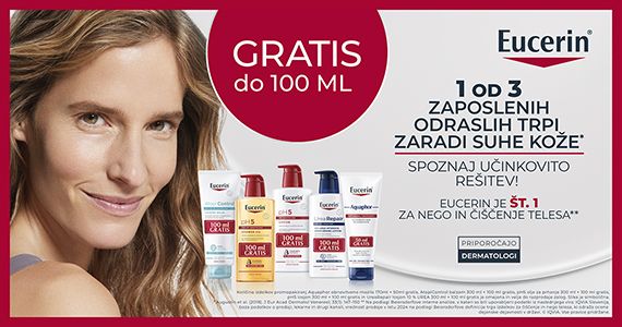 Izbrani izdelki Eucerin za nego telesa so vam na voljo v posebnih akcijskih pakiranjih.