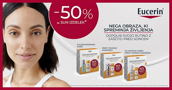Eucerin Sun izdelki so vam na voljo v akcijskih paketih.