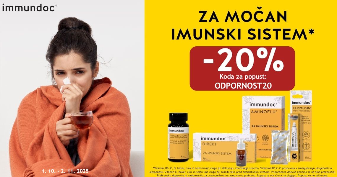 Immundoc (-20%). Koda za popust: ODPORNOST20