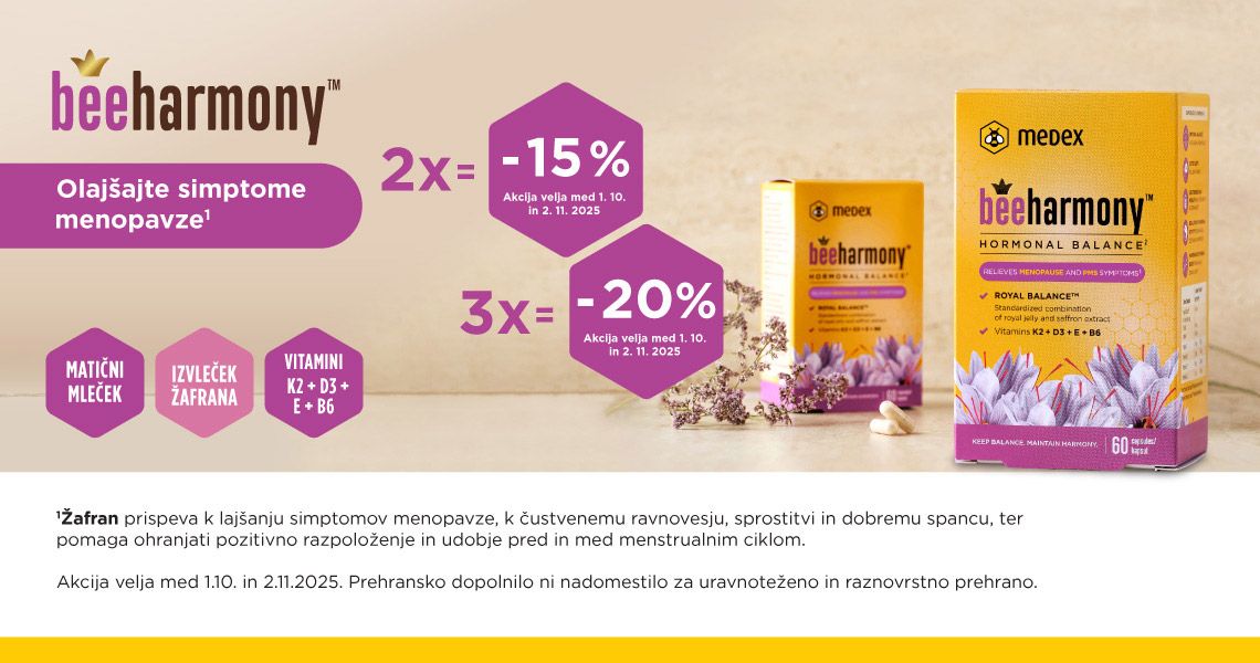 Beeharmony Medex kapsule so vam na voljo do 20% ugodneje.