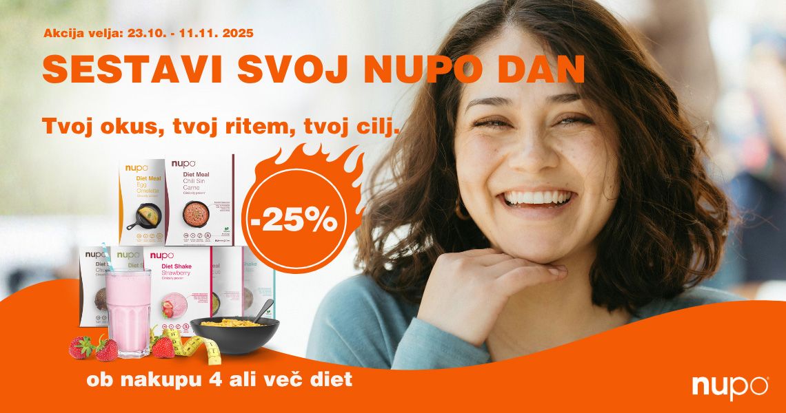 Ob nakupu 4 ali več Nupo diet prejmete kar 25% popust.