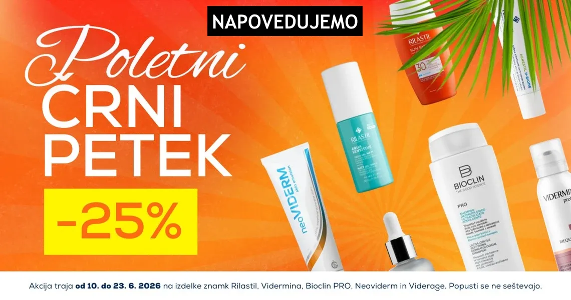 Napovedujemo: Rilastil, Vidermina, Bioclin (-25%)