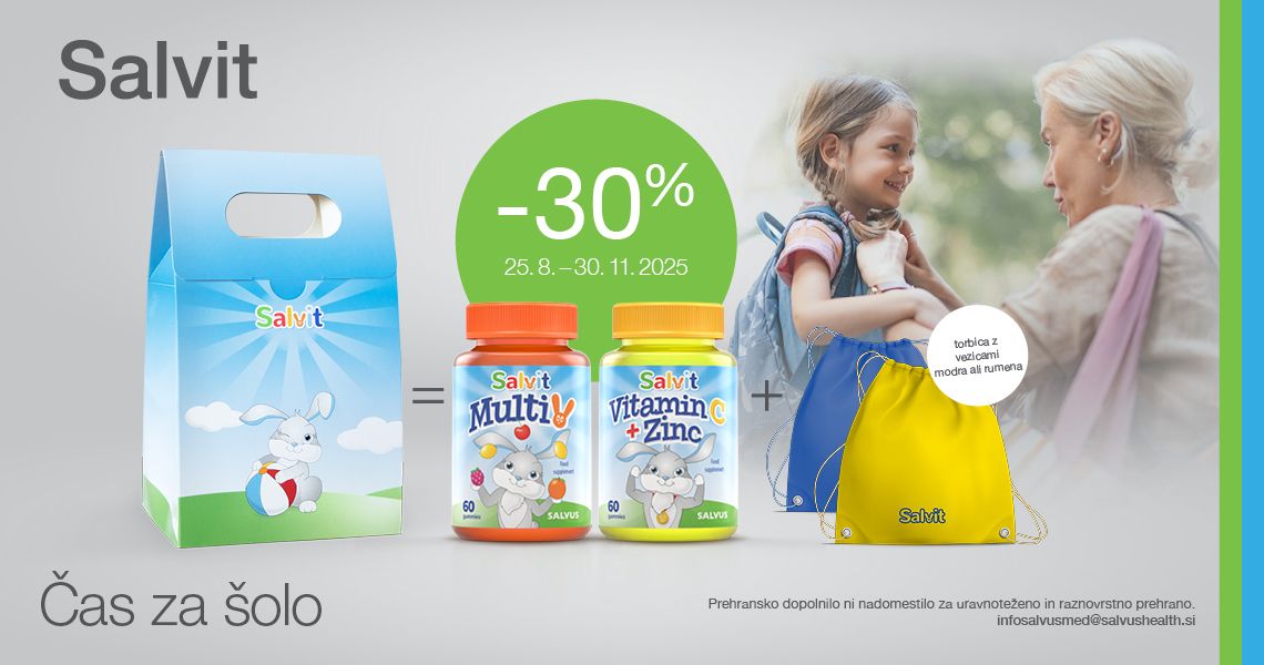 Salvit Čas je za šolo paketa sta vam na voljo kar 30% ugodneje.
