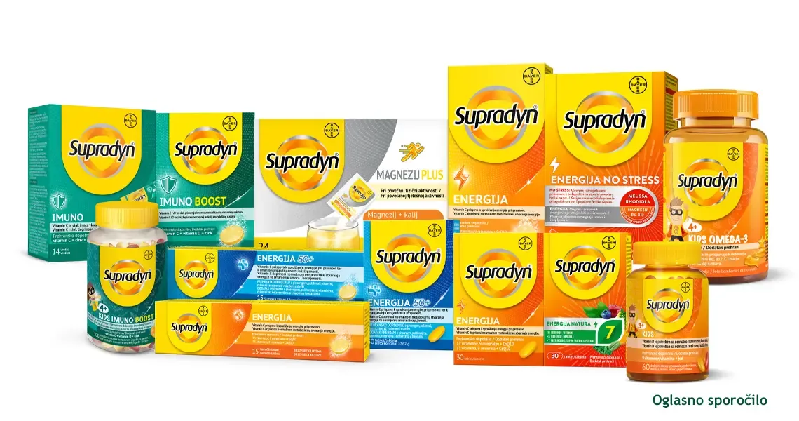 Vodnik med Supradyn izdelki