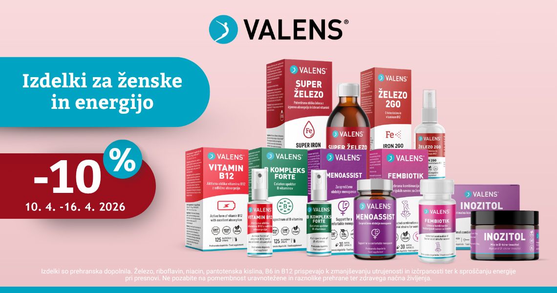 Valens izdelki za ženske in energijo (-10%)