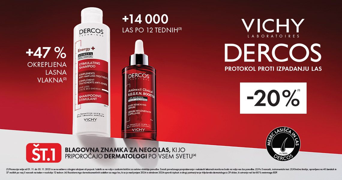 Vichy Dercos izdelki proti izpadanju las (-20%)