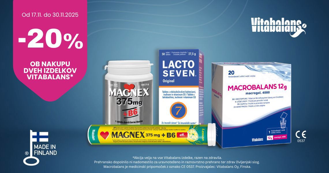 Vitabalans Black Friday (2x=-20%, velja tudi za pakete)