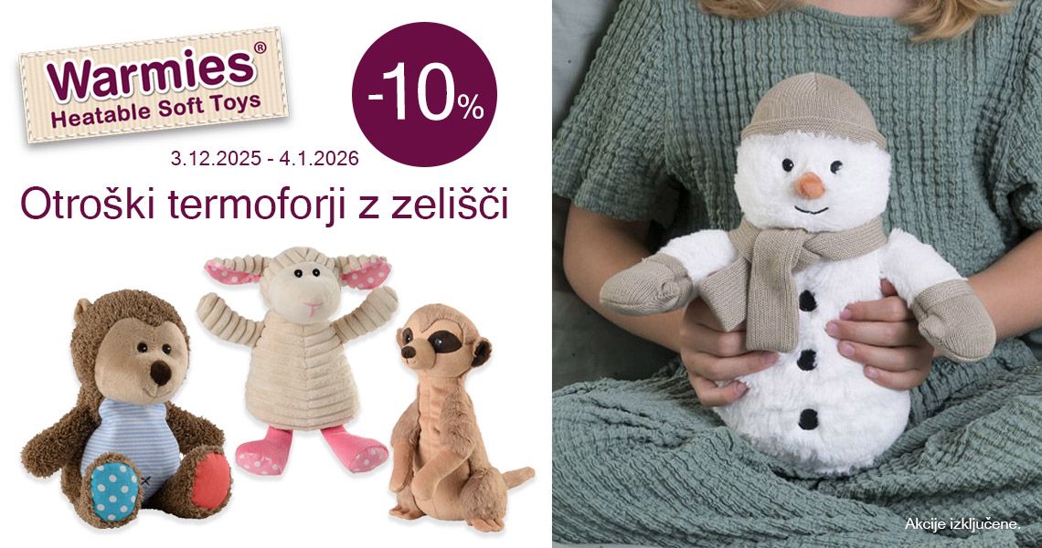 Otroški termoforji Warmies (-10%)